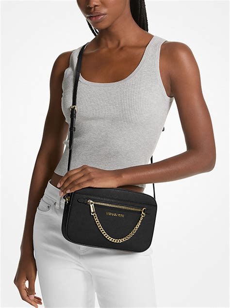 michael kors daniela saffiano leather crossbody|michael kors saffiano jet set.